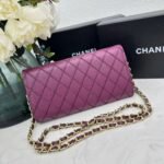 Chanel chain crossbody bag diamond and litchi cowhide purple 50098 size: 19*10*3.5㎝ - 图片 3