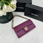 Chanel chain crossbody bag diamond and litchi cowhide purple 50098 size: 19*10*3.5㎝ - 图片 4