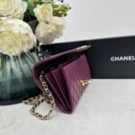 Chanel chain crossbody bag diamond and litchi cowhide purple 50098 size: 19*10*3.5㎝ - 图片 7