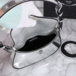 Prada hobo cleo Patent leather 611 sliver size:22*13cm - 图片 5