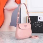 Prada hobo cleo Patent leather 611 pink size:22*13cm - 图片 3
