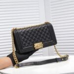Chanel Lamb skin chain crossbody bag with gold hardware size: 25*15*9cm - 图片 2