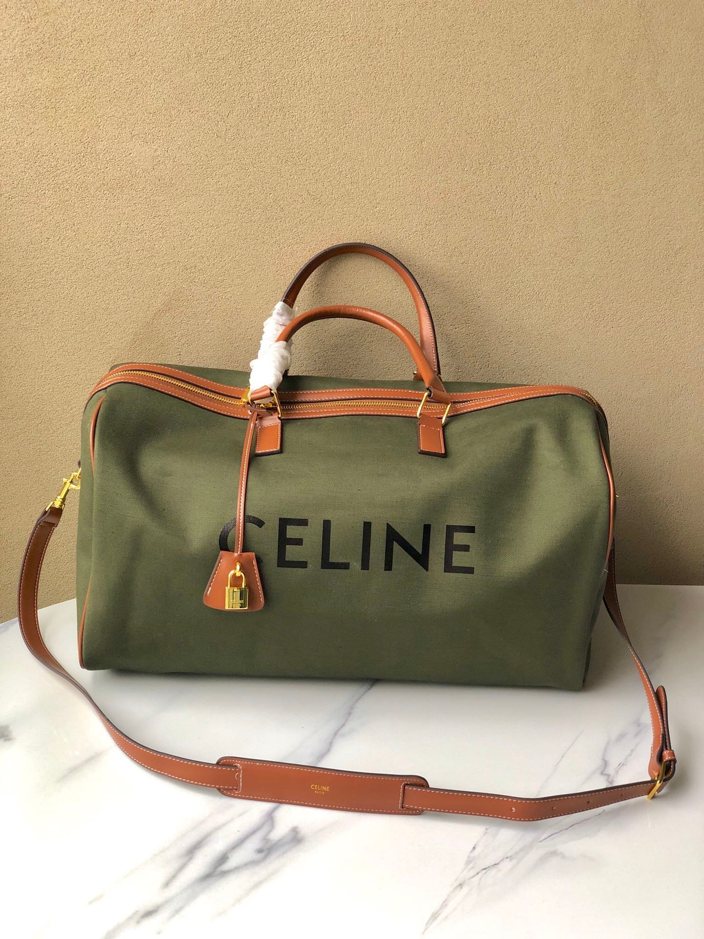 i1618723439_4062_0 CELINE new travel bag canvas Green 8029 size: 50 * 28* 22.5cm - 图片 1