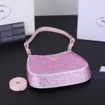 Prada Ss21 Hobo BlingBling 8801 pink size: 22*18*5cm - 图片 6