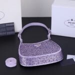 Prada Ss21 Hobo BlingBling 8801 purple size: 22*18*5cm - 图片 6