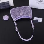 Prada Ss21 Hobo BlingBling 8801 purple size: 22*18*5cm - 图片 7