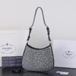Prada Ss21 Hobo BlingBling 8801 black size: 22*18*5cm - 图片 4