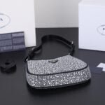 Prada Ss21 Hobo BlingBling 8801 black size: 22*18*5cm - 图片 8