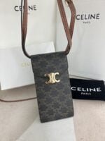 CELINE Mobile phone bag with leather strap Size: 10*2*19cm - 图片 4