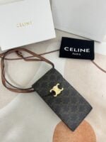 CELINE Mobile phone bag with leather strap Size: 10*2*19cm - 图片 3
