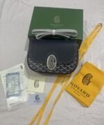 Goyard Goyardine Shell bag navy blue Size: 26*18*8cm