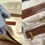 CELINE horizontal printed canvas and calfskin handbag white Size: 44*32*16cm - 图片 7