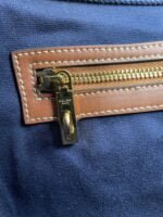 CELINE horizontal printed canvas and calfskin handbag Blue Size: 44*32*16cm - 图片 4