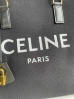 CELINE horizontal printed canvas and calfskin handbag Black Size: 44*32*16cm - 图片 3