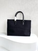CELINE horizontal printed canvas and calfskin handbag Black Size: 44*32*16cm - 图片 4
