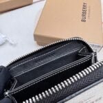 Burberry Logo-printed leather zipper money clip wallet size: 11 * 8.5cm - 图片 5