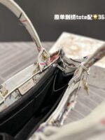 Dior embroidery tote bag size: 36cm - 图片 6