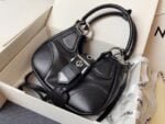 Prada leather Underarm bag black 1BA381 size: 22.5cm
