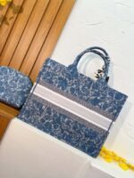 Dior book tote bag blue with small wallet size 41cm - 图片 6
