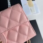 Chanel chain crossbody bag Cowhide with diamond lattice caviar Pink A50076 size: 18*10.5*3.5cm - 图片 3