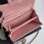 Chanel chain crossbody bag Cowhide with diamond lattice caviar Pink A50076 size: 18*10.5*3.5cm - 图片 4