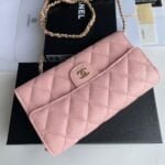 Chanel chain crossbody bag Cowhide with diamond lattice caviar Pink A50076 size: 18*10.5*3.5cm - 图片 7