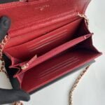 Chanel chain crossbody bag Cowhide with diamond lattice caviar Red A50076 size: 18*10.5*3.5cm - 图片 5