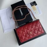 Chanel chain crossbody bag Cowhide with diamond lattice caviar Red A50076 size: 18*10.5*3.5cm - 图片 6