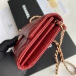 Chanel chain crossbody bag Cowhide with diamond lattice caviar Red A50076 size: 18*10.5*3.5cm - 图片 8