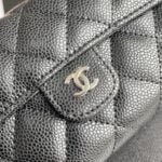 Chanel chain crossbody bag Cowhide with diamond lattice caviar Sliver hardware Black  A50076 size: 18*10.5*3.5cm - 图片 6