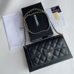 Chanel chain crossbody bag Cowhide with diamond lattice caviar gold hardware black A50076 size: 18*10.5*3.5cm - 图片 2