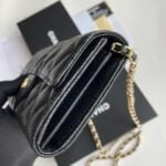 Chanel chain crossbody bag Cowhide with diamond lattice caviar gold hardware black A50076 size: 18*10.5*3.5cm - 图片 6