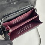 Chanel chain crossbody bag Cowhide with diamond lattice sliver hardware black A50076 size: 18*10.5*3.5cm - 图片 4