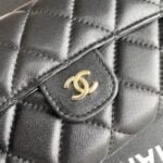 Chanel chain crossbody bag Cowhide with diamond lattice gold hardware black A50076 size: 18*10.5*3.5cm - 图片 2