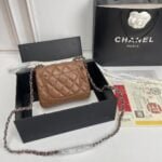 Chanel cf Square Fat 1115 sheepskin leather orange size: 18*14*7cm - 图片 4