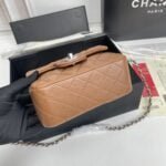 Chanel cf Square Fat 1115 sheepskin leather orange size: 18*14*7cm - 图片 7