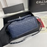Chanel cf Square Fat 1115 sheepskin leather blue size: 18*14*7cm - 图片 6