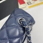 Chanel cf Square Fat 1115 sheepskin leather blue size: 18*14*7cm - 图片 7