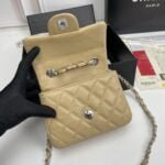 Chanel cf Square Fat 1115 sheepskin leather ginger size: 18*14*7cm - 图片 9