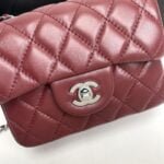 Chanel cf Square Fat 1115 sheepskin leather red size: 18*14*7cm - 图片 2