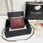 Chanel cf Square Fat 1115 sheepskin leather red size: 18*14*7cm - 图片 3