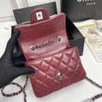 Chanel cf Square Fat 1115 sheepskin leather red size: 18*14*7cm - 图片 4