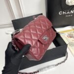 Chanel cf Square Fat 1115 sheepskin leather red size: 18*14*7cm - 图片 7