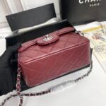 Chanel cf Square Fat 1115 sheepskin leather red size: 18*14*7cm - 图片 8