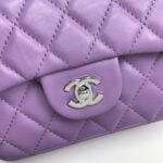 Chanel cf Square Fat 1115 sheepskin leather purple size: 18*14*7cm - 图片 4