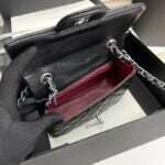 Chanel cf Square Fat 1115 sheepskin leather black size: 18*14*7cm - 图片 6