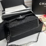 Chanel cf Square Fat 1115 sheepskin leather black size: 18*14*7cm - 图片 8