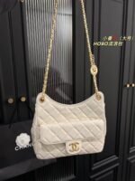 Chanel HOBO bag Oil wax leather white 3690 size: 22*20cm - 图片 4