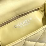 Chanel cf Square Fat 1115 sheepskin leather yellow size: 18*14*7cm - 图片 8