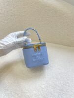 CELINE 23s Spring/Summer - Mini smooth leather makeup case Blue 8080 Size: 9.5* 8* 9cm - 图片 7